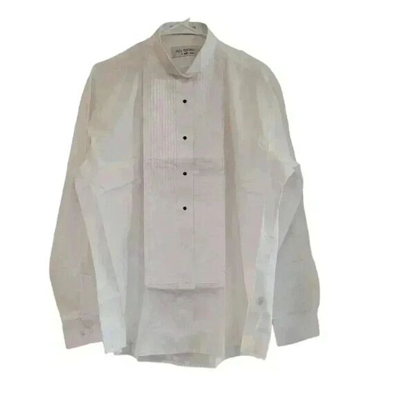 Lady Martino by Henry Segal Women's White Customizable Tuxedo Shirt w Wingtip Co - Picture 2 of 11